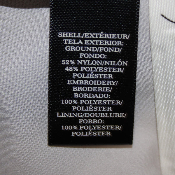 Ann Taylor Dress Sz 4 Black Grey Floral Lined Zip Nylon Polyester Dress