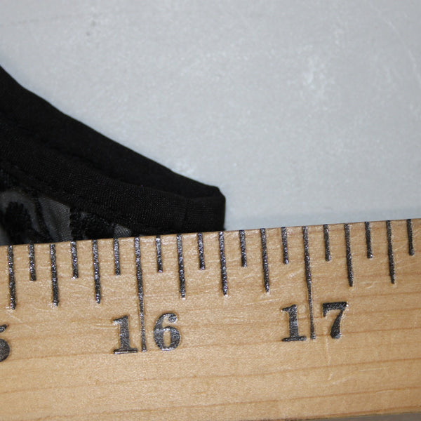 Ann Taylor Dress Sz 4 Black Grey Floral Lined Zip Nylon Polyester Dress