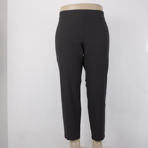 Eileen Fisher Pant NEW $168 Sz 1X x 29 Dark Gray Slim Ankle Viscose Nylon Pant