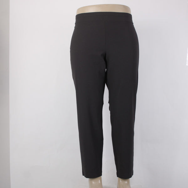 Eileen Fisher Pant NEW $168 Sz 1X x 29 Dark Gray Slim Ankle Viscose Nylon Pant