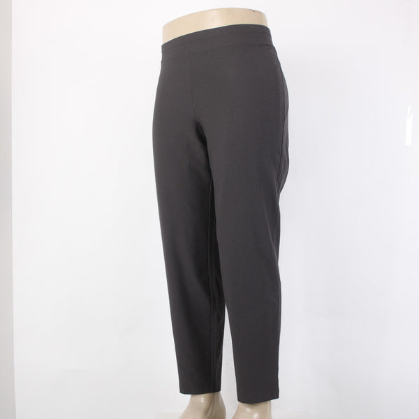 Eileen Fisher Pant NEW $168 Sz 1X x 29 Dark Gray Slim Ankle Viscose Nylon Pant