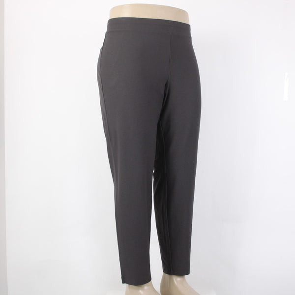Eileen Fisher Pant NEW $168 Sz 1X x 29 Dark Gray Slim Ankle Viscose Nylon Pant