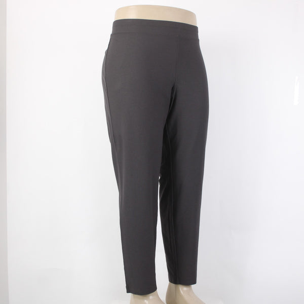 Eileen Fisher Pant NEW $168 Sz 1X x 29 Dark Gray Slim Ankle Viscose Nylon Pant