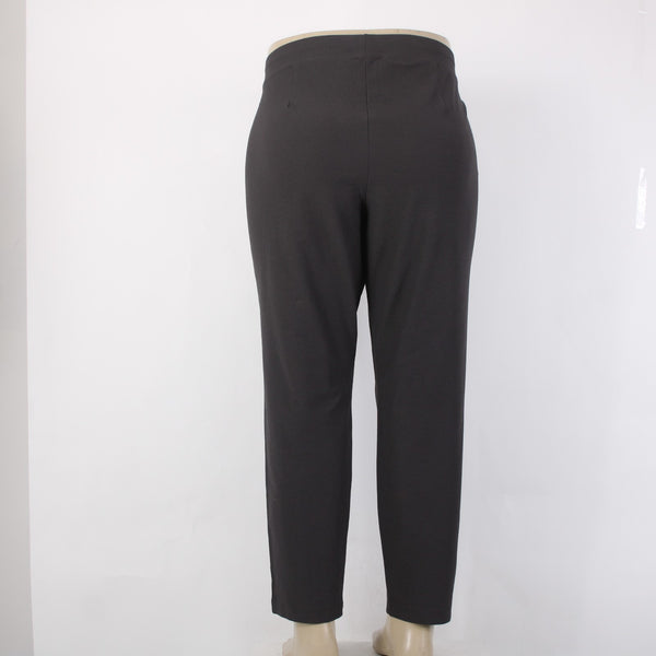 Eileen Fisher Pant NEW $168 Sz 1X x 29 Dark Gray Slim Ankle Viscose Nylon Pant