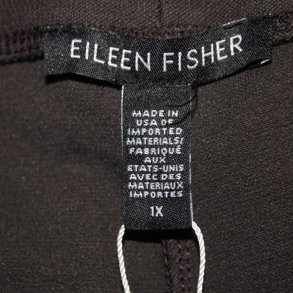 Eileen Fisher Pant NEW $168 Sz 1X x 29 Dark Gray Slim Ankle Viscose Nylon Pant