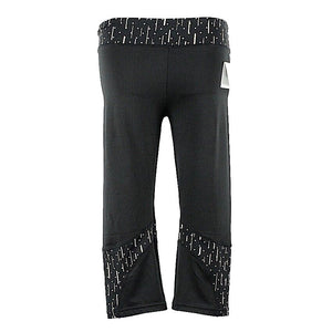 S2 Sportswear NEW $80 XL x 20 Black Gold Peach Foil Poly Spandex Legging Pant
