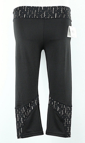 S2 Sportswear NEW $80 XL x 20 Black Gold Peach Foil Poly Spandex Legging Pant