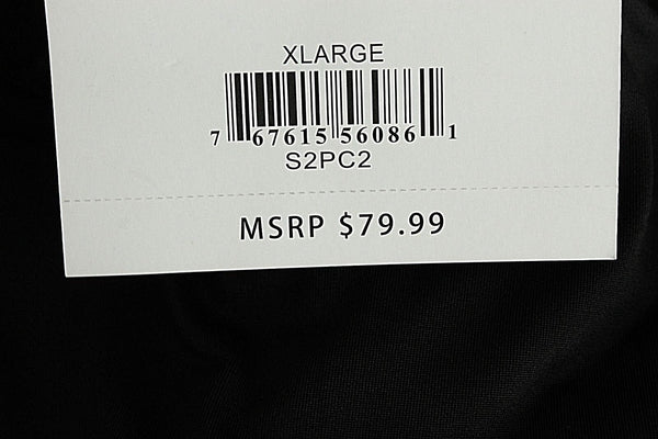 S2 Sportswear NEW $80 XL x 20 Black Gold Peach Foil Poly Spandex Legging Pant