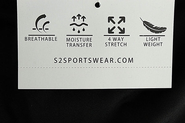 S2 Sportswear NEW $80 XL x 20 Black Gold Peach Foil Poly Spandex Legging Pant
