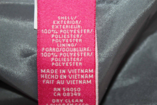 Nine & Co. Sz 6 Gray Lined 2 Button 100% Polyester Jacket