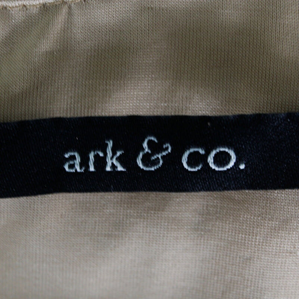 Ark and Co Sz L White Tan Fuzzy Lace Overlay Lining Arches Cotton Blend Dress
