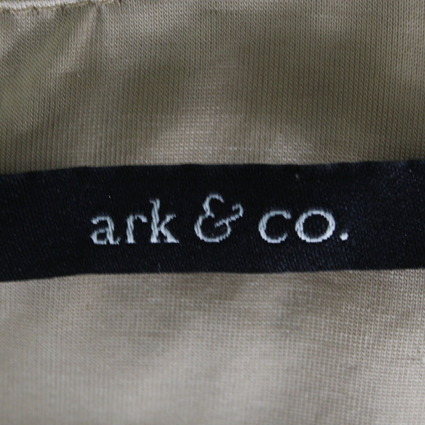 Ark and Co Sz L White Tan Fuzzy Lace Overlay Lining Arches Cotton Blend Dress