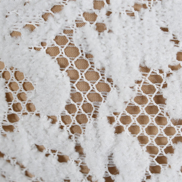 Ark and Co Sz L White Tan Fuzzy Lace Overlay Lining Arches Cotton Blend Dress