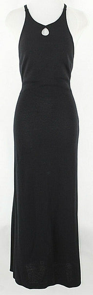 St John Evening Sz 4 Black Keyhole Neck Laced Santana Wool Blend Long Dress