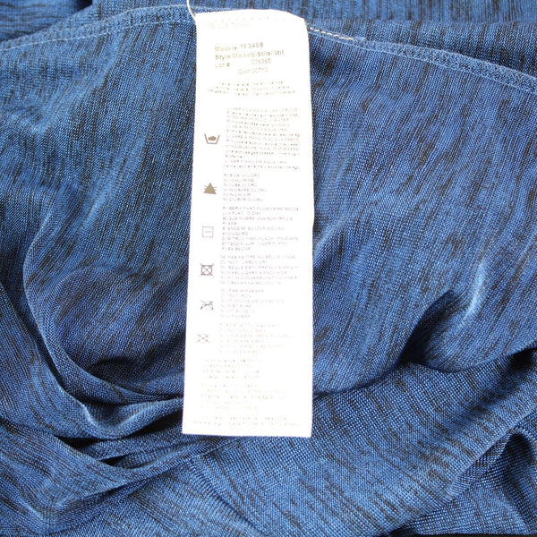 Joseph Ribkoff Sz 6 Royal Blue Asymm Mid Sleeve V Neck Polyester Tunic Top