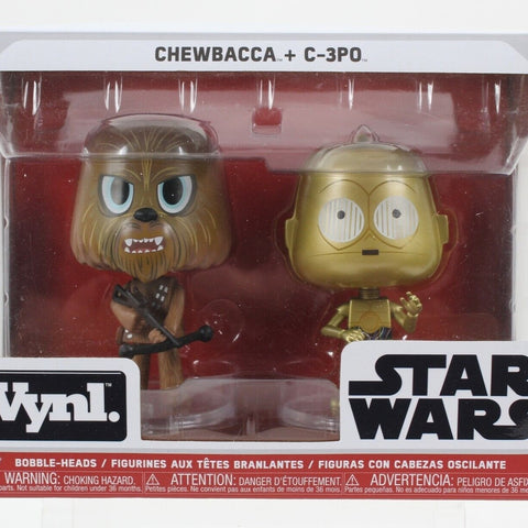 Funko Star Wars Chewbacca & C3PO 4.5" Vinyl Bobble Heads Collectible