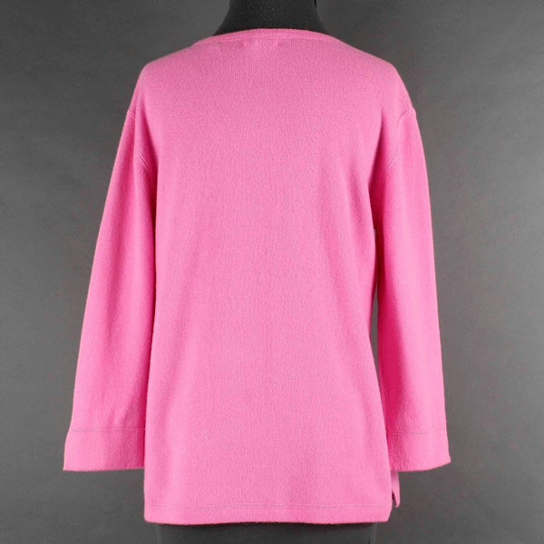 Kinross Cashmere Sz M Hot Pink 100% Cashmere Top Sweater