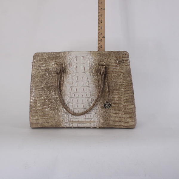 Brahmin Purse NEW $415 Finley 16 x 11 x6 Praline Ombre Melbourne Genuine Leather