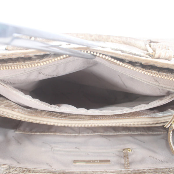 Brahmin Purse NEW $415 Finley 16 x 11 x6 Praline Ombre Melbourne Genuine Leather