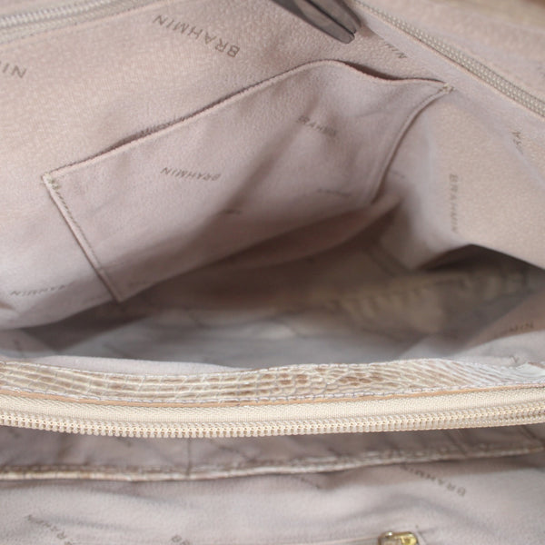 Brahmin Purse NEW $415 Finley 16 x 11 x6 Praline Ombre Melbourne Genuine Leather