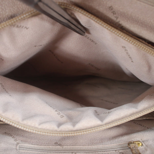 Brahmin Purse NEW $415 Finley 16 x 11 x6 Praline Ombre Melbourne Genuine Leather