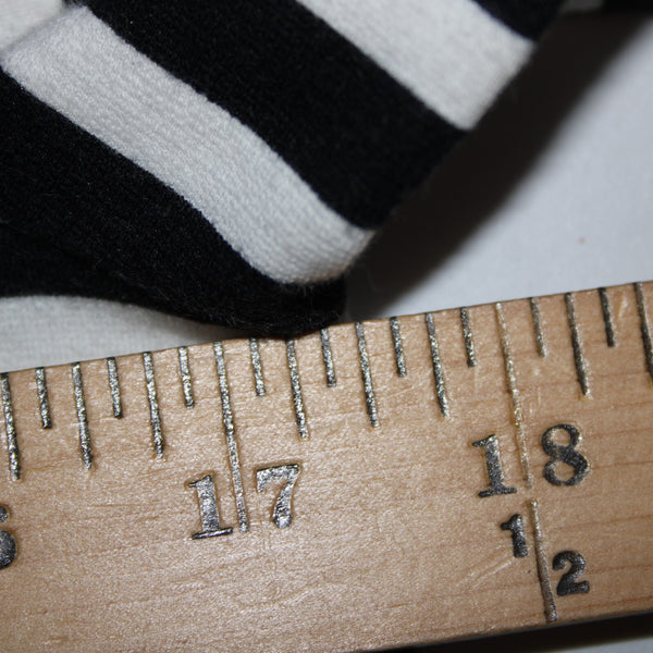 J Crew Sz M White Black Striped Short Sleeve Zipper Cotton Elastane Dress