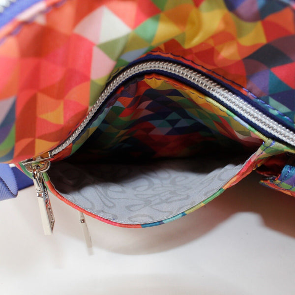 Easy Spirit Brinda NEW $69 10 x 14 x 3 Multicolor Zips Crossbody Purse