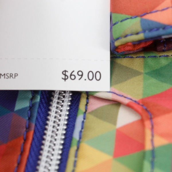 Easy Spirit Brinda NEW $69 10 x 14 x 3 Multicolor Zips Crossbody Purse