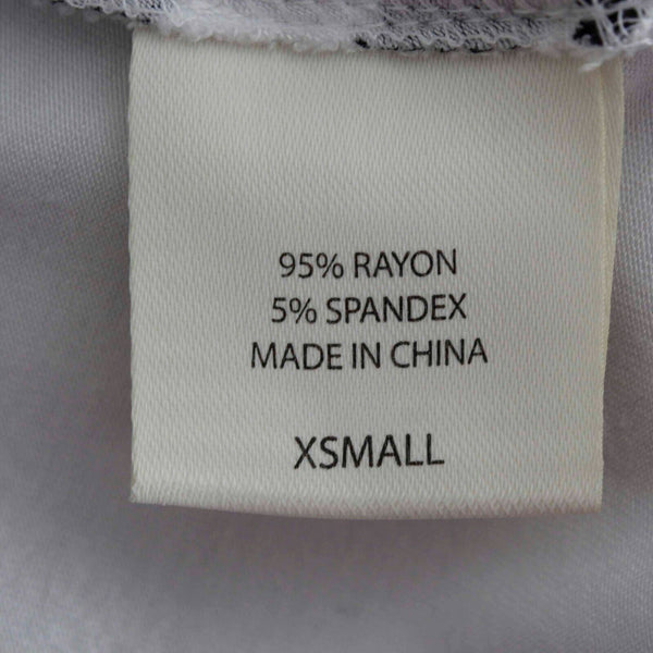 Soma Loungewear Sz XS White Black Hi Lo Split Sides Rayon Blend Top