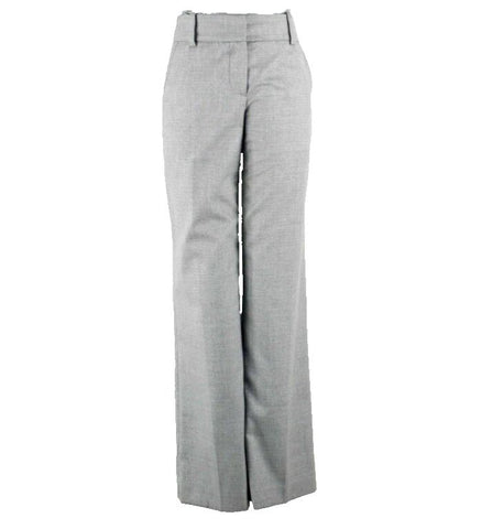 Trina Turk Sz 0 x 33 Gray Silver Shimmer Poly Viscose Lurex Lycra Pant