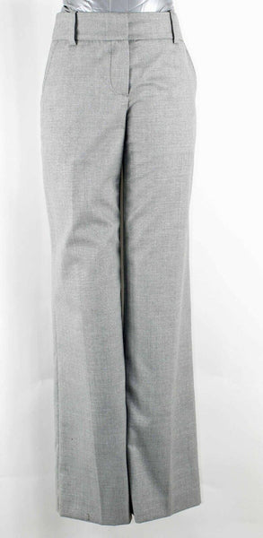 Trina Turk Sz 0 x 33 Gray Silver Shimmer Poly Viscose Lurex Lycra Pant