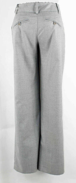 Trina Turk Sz 0 x 33 Gray Silver Shimmer Poly Viscose Lurex Lycra Pant