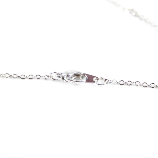 ANGELA Name Silvertone Rhinestone 14.5" w 4.5" Multi Ring Ext Necklace