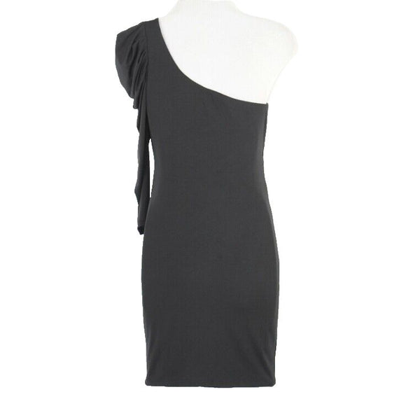 XXI Sz S Black 1 Long Puffed Sleeve Poly Blend Bodycon Dress