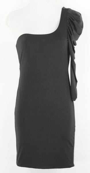 XXI Sz S Black 1 Long Puffed Sleeve Poly Blend Bodycon Dress