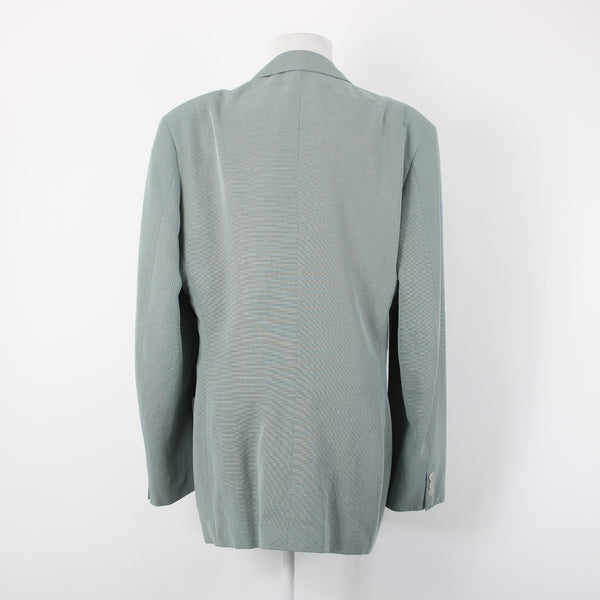 Claiborne Sz 42R Soft Blue Green Rayon Blend Patch Pocket 3 Button Sport Jacket