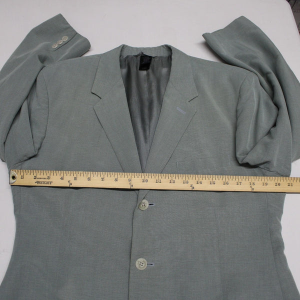 Claiborne Sz 42R Soft Blue Green Rayon Blend Patch Pocket 3 Button Sport Jacket