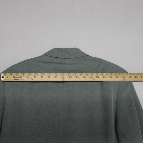 Claiborne Sz 42R Soft Blue Green Rayon Blend Patch Pocket 3 Button Sport Jacket