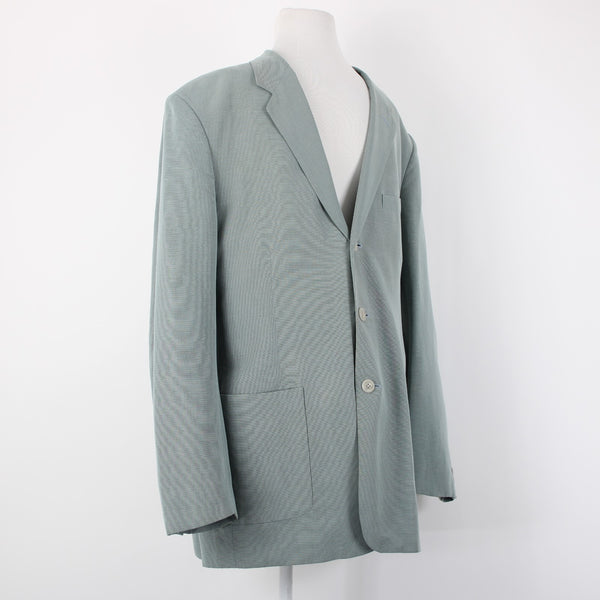 Claiborne Sz 42R Soft Blue Green Rayon Blend Patch Pocket 3 Button Sport Jacket