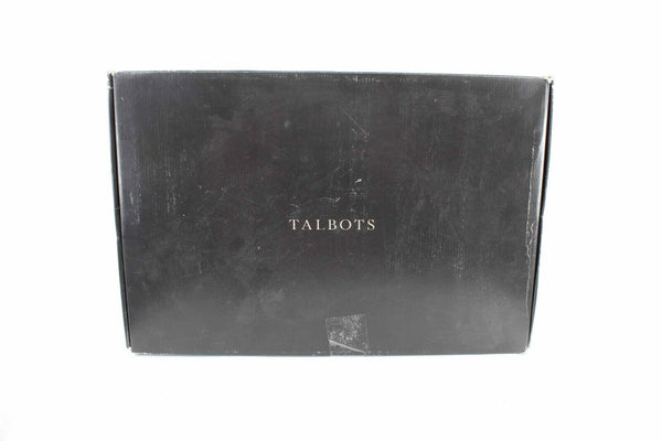 Talbots $299 Sz 5.5M Brown Tamera Embossed Stitch Zip Below Knee Boots