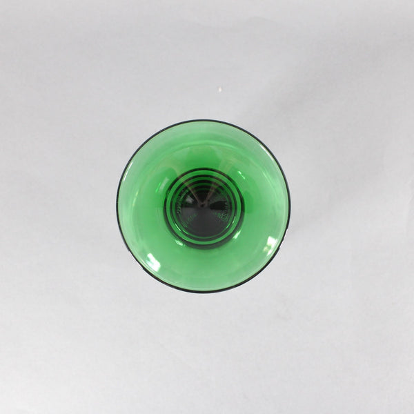 Luminare Wine Glass Clear Green Grape Vines Striated 5.25" Wine Glasses