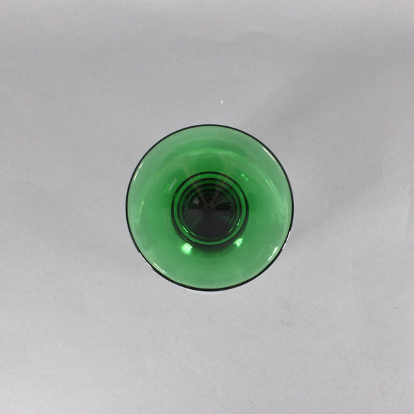 Luminare Wine Glass Clear Green Grape Vines Striated 5.25" Wine Glasses