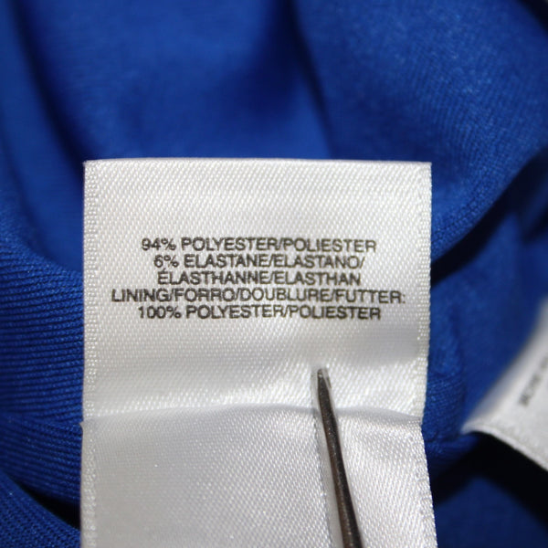 Nine West Dress Sz 16 Blue Yellow Multicolor Lined Mesh Polyester Elastane Dress