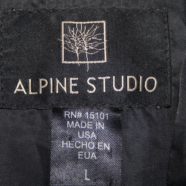Alpine Studio Sz L Collared Pockets Faux Fur Lined Modarylic Polyester Jacket