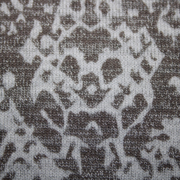 White House Black Market Sz XS Gray White Reptile Print V Neck Rayon Poly Top