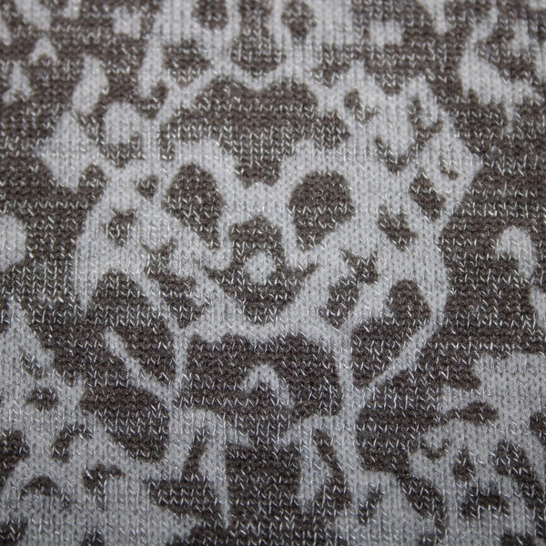 White House Black Market Sz XS Gray White Reptile Print V Neck Rayon Poly Top