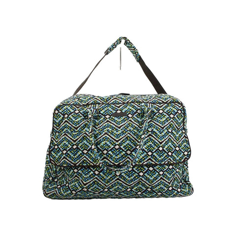 Vera Bradley Brown Blue Multi Color 20 x 14 x 9 Inner Pockets Fabric Duffle Bag