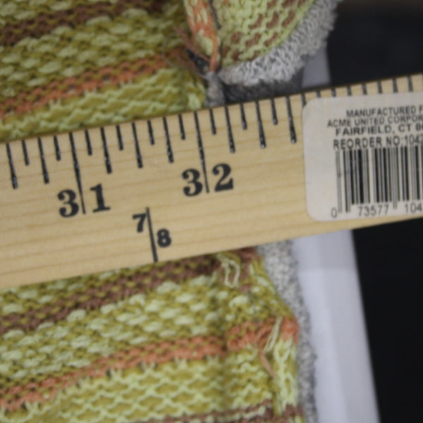 Free People Sz SP Yellow Gray Multicolor Bell Sleeve Crop Cotton Acrylic Sweater