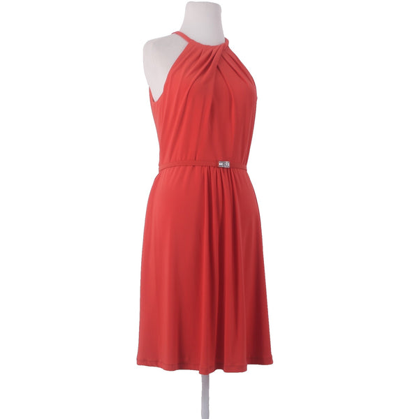 Lauren Ralph Lauren Dress NEW $156 Sz 6 Red Rhinestone Detail Belted Poly Dress