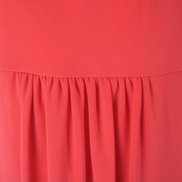 Lauren Ralph Lauren Dress NEW $156 Sz 6 Red Rhinestone Detail Belted Poly Dress